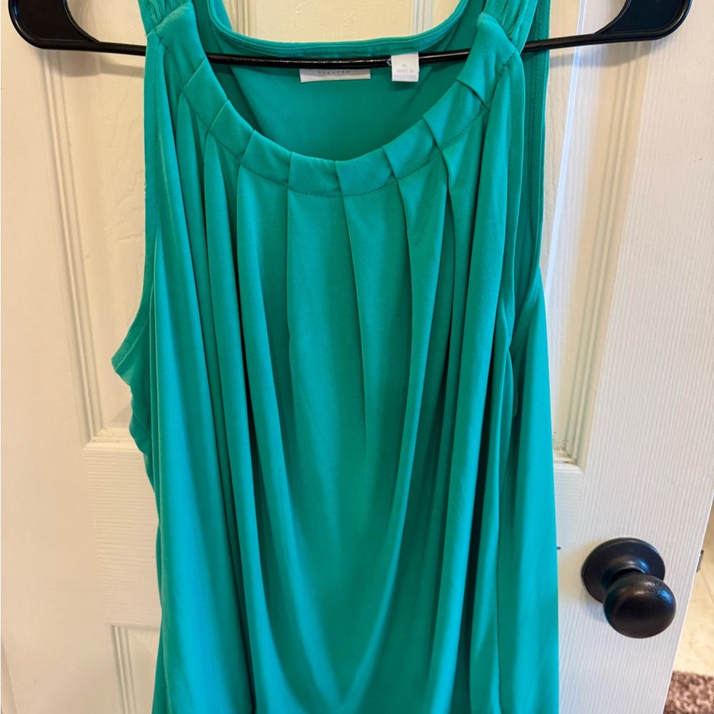 New York & Company Vibrant Teal Tank Top